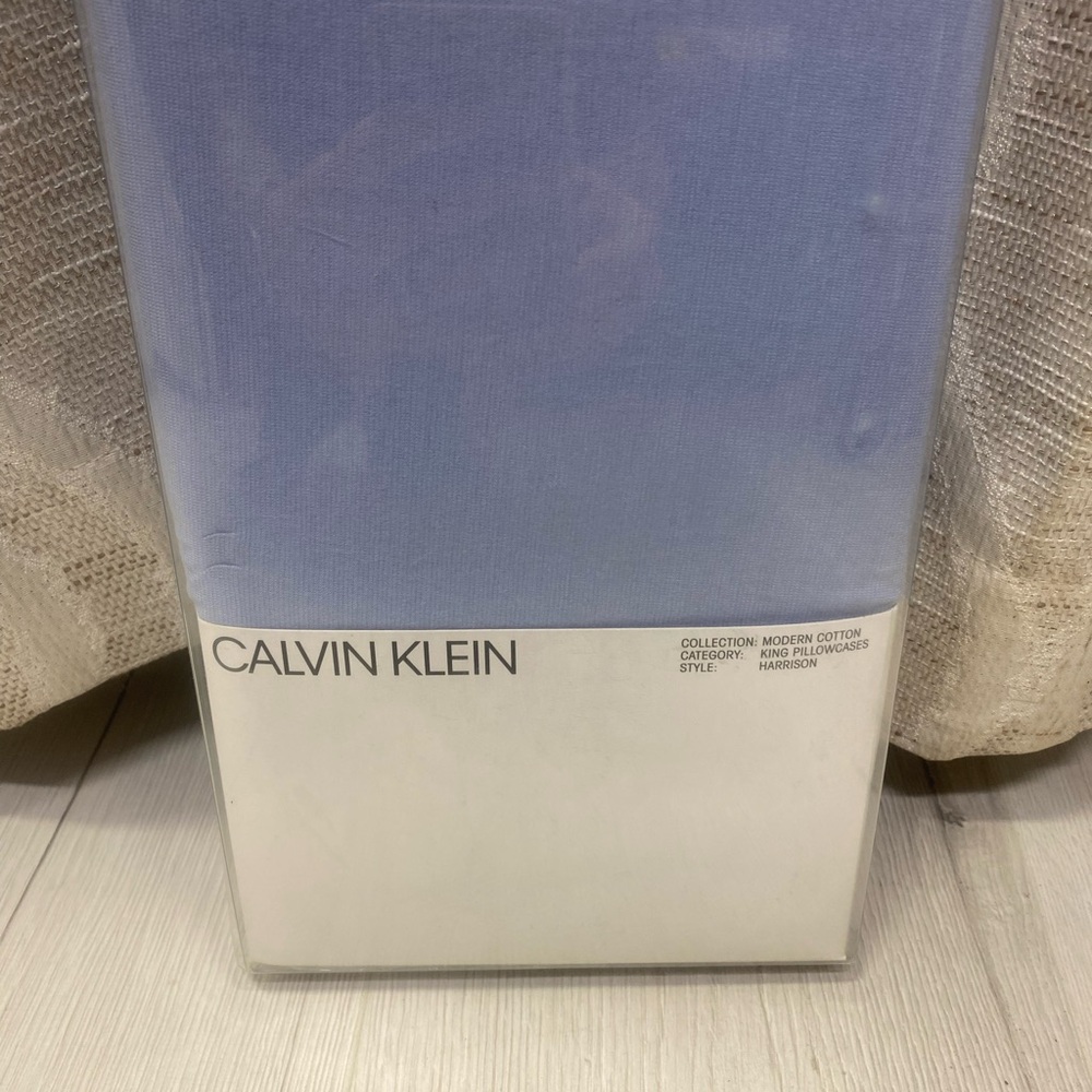 Calvin Klein Light Blue Pillowcases - Modern Cotton